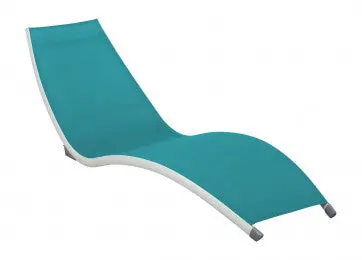 Curve-Design Stackable Sling Chaise Lounge For Outdoor Relaxation 1