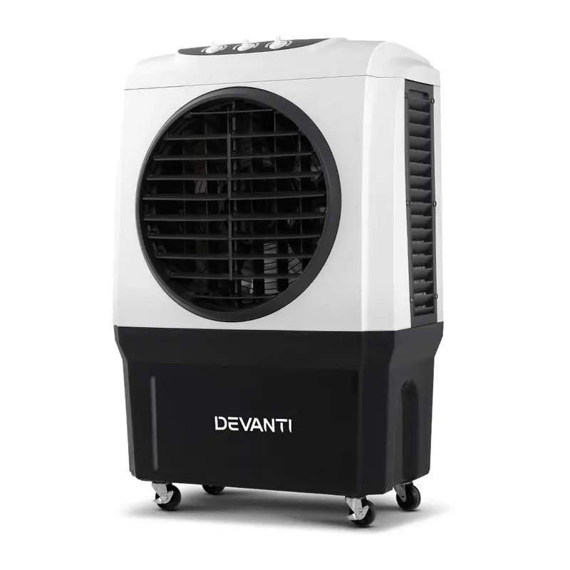 Devanti Industrial Evaporative Air Cooler – Heavy-Duty Portable Water Fan For Workshops 1