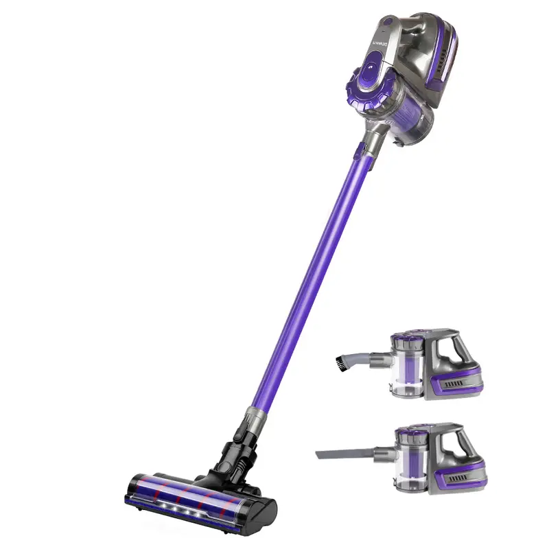 Devanti Purple Cordless Handstick Vacuum – 150W, 2-Speed With Illuminated Headlight 1