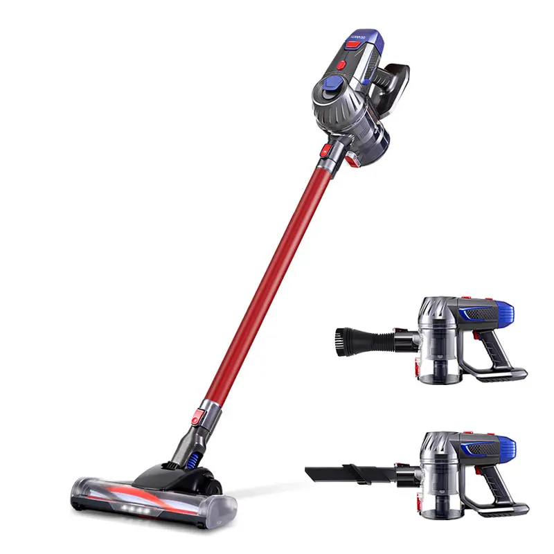 Devanti Red Cordless Handheld Stick Vacuum Cleaner – 2-Speed, Bagless, With Led Headlight 1