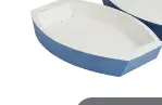Distressed Two-Tone Wooden Boat Tray In Weathered Blue Finish 1