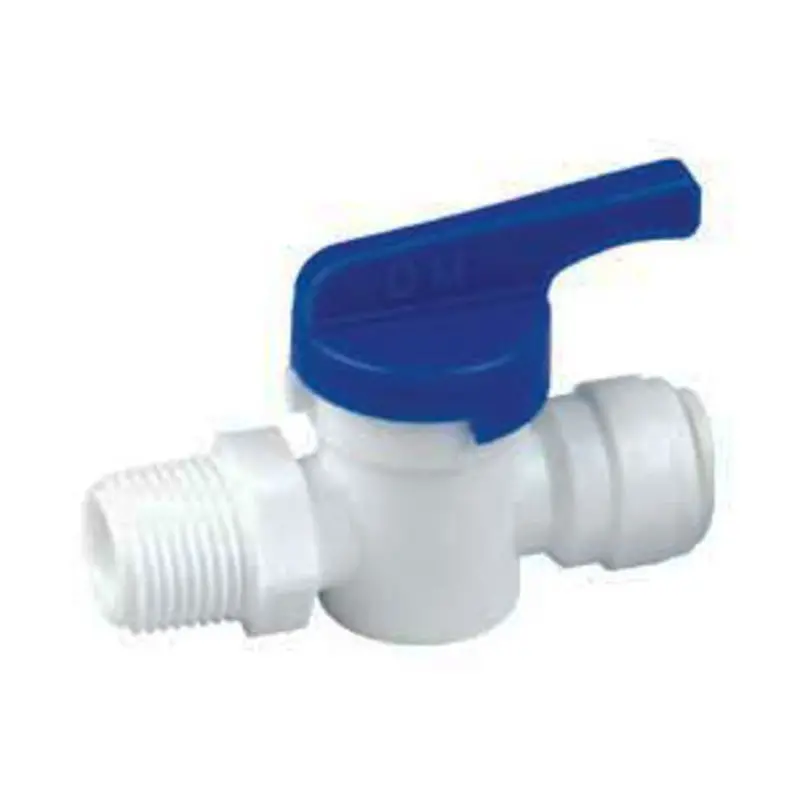 Dmfit 1/4" Push-In To 1/4" Nptf Hand Valve Male Connector 1