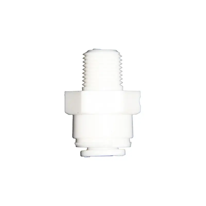 Dmfit Acetal White Quick-Connect Male Adapter: 1/4" Qc To 1/8" Mnpt 1