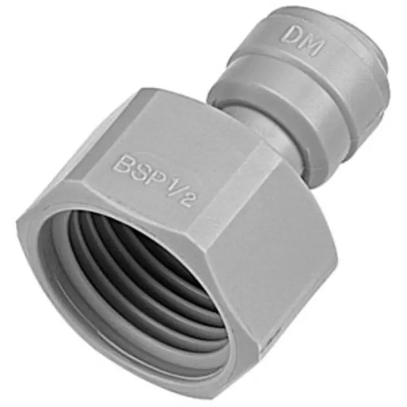 Dmfit Cone-Type Female Bspp Connector – 1/2" Push-In To 5/8" Bsp(P) 1