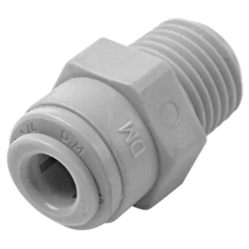 Dmfit Straight Bspt Adapter: 1/2" Push-In × 3/8" Bspt 1