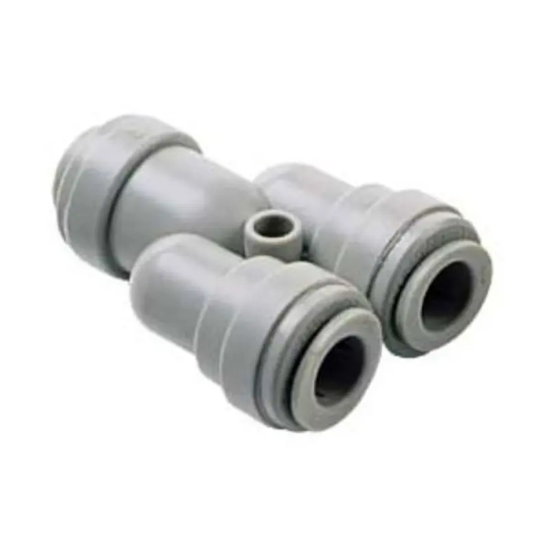 Dmfit Two-Way Flow Divider: 3/8-Inch Push-In Inlet, Dual 5/16-Inch Push-In Outlets 1