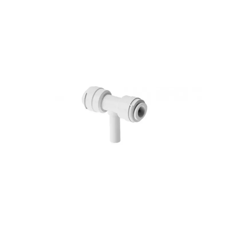 Dmfit White Acetal Branch Stem Tee: 1/4" Qc × 1/4" Qc × 1/4" Od 1