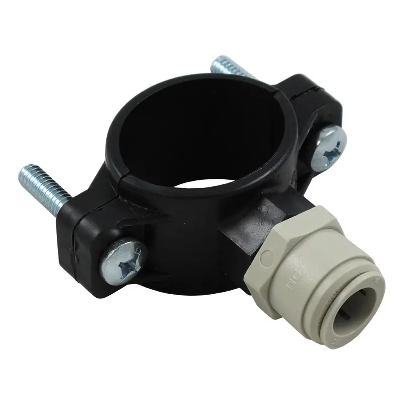Drain Saddle Connector With 3/8" Female Pipe Thread And 1/2" Quick-Connect Outlet 1