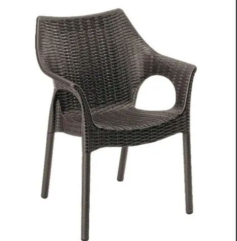 Durable Plastic Dining Armchair For Indoor Use 1