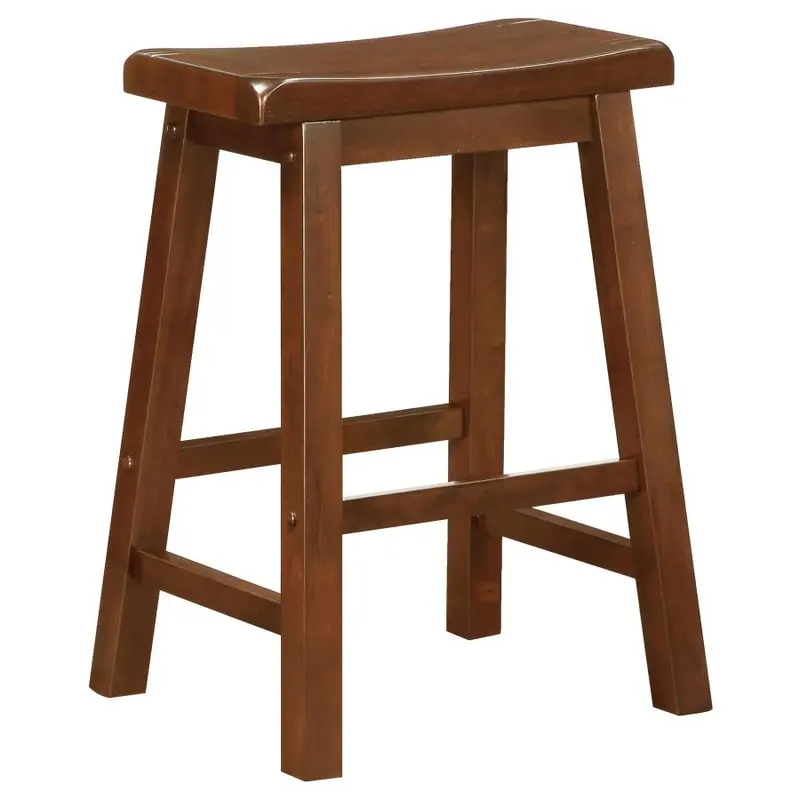 Durant Counter-Height Wooden Bar Stools – Chestnut Finish (2-Pack) 1