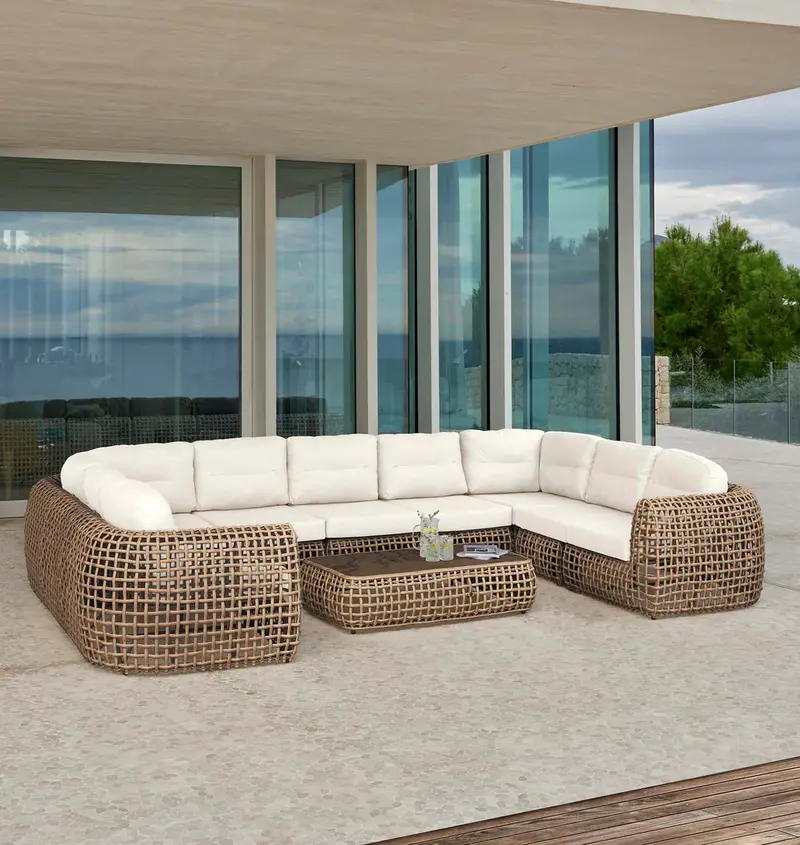 Dynasty 10-Piece Modular Sectional With All-Weather Sunbrella Cushions 1