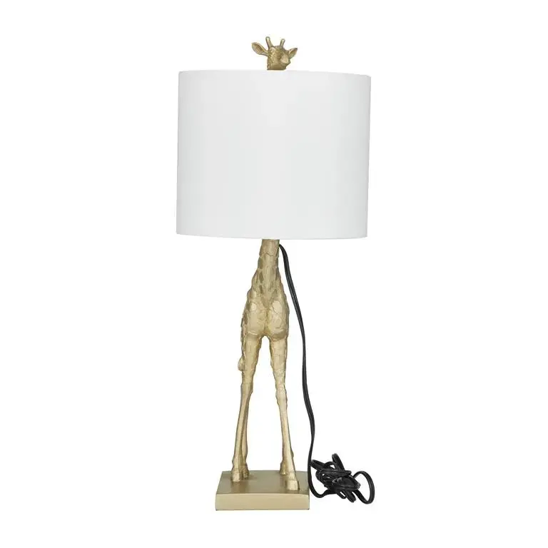 Eclectic Gold Polyresin Giraffe Table Lamp 1