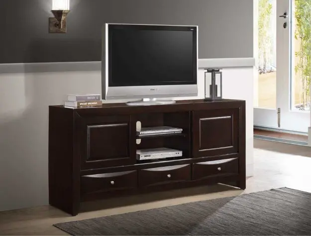 Emily Dark Cherry Tv Console 1
