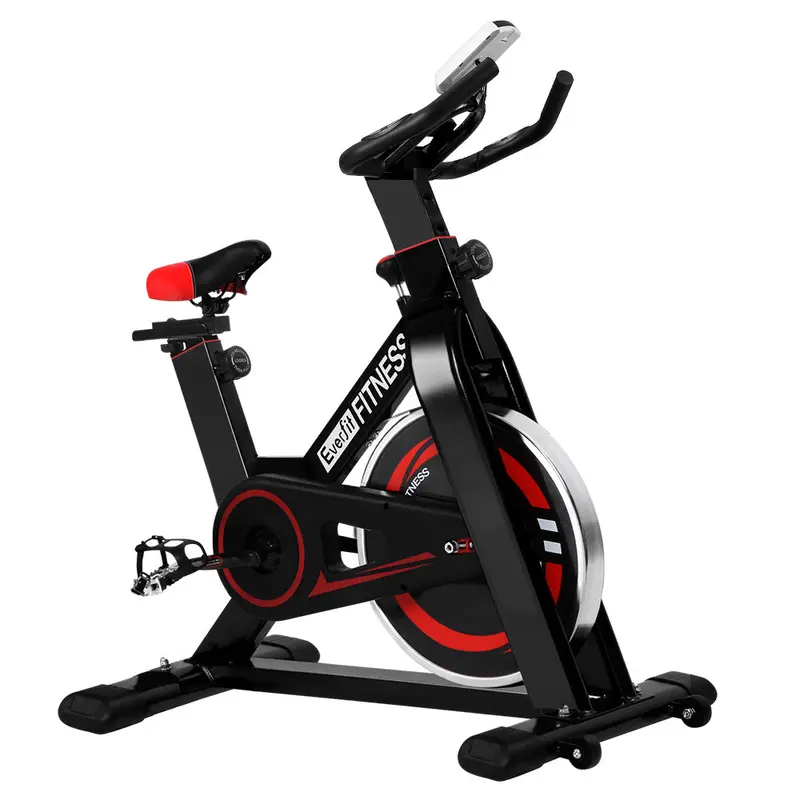 Everfit Commercial-Grade Spin Bike – Heavy-Duty Black Exercise Cycle For Home Or Gym 1