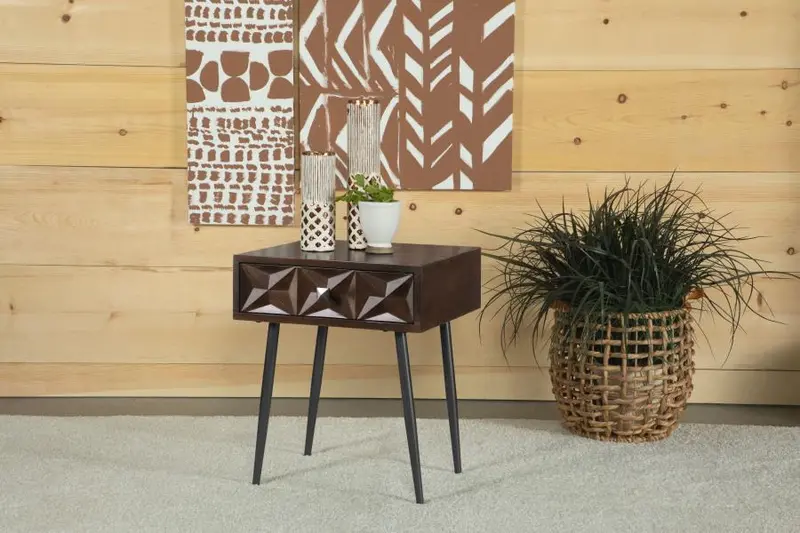 Ezra Modern Rectangular Accent Cabinet With Single Drawer 1