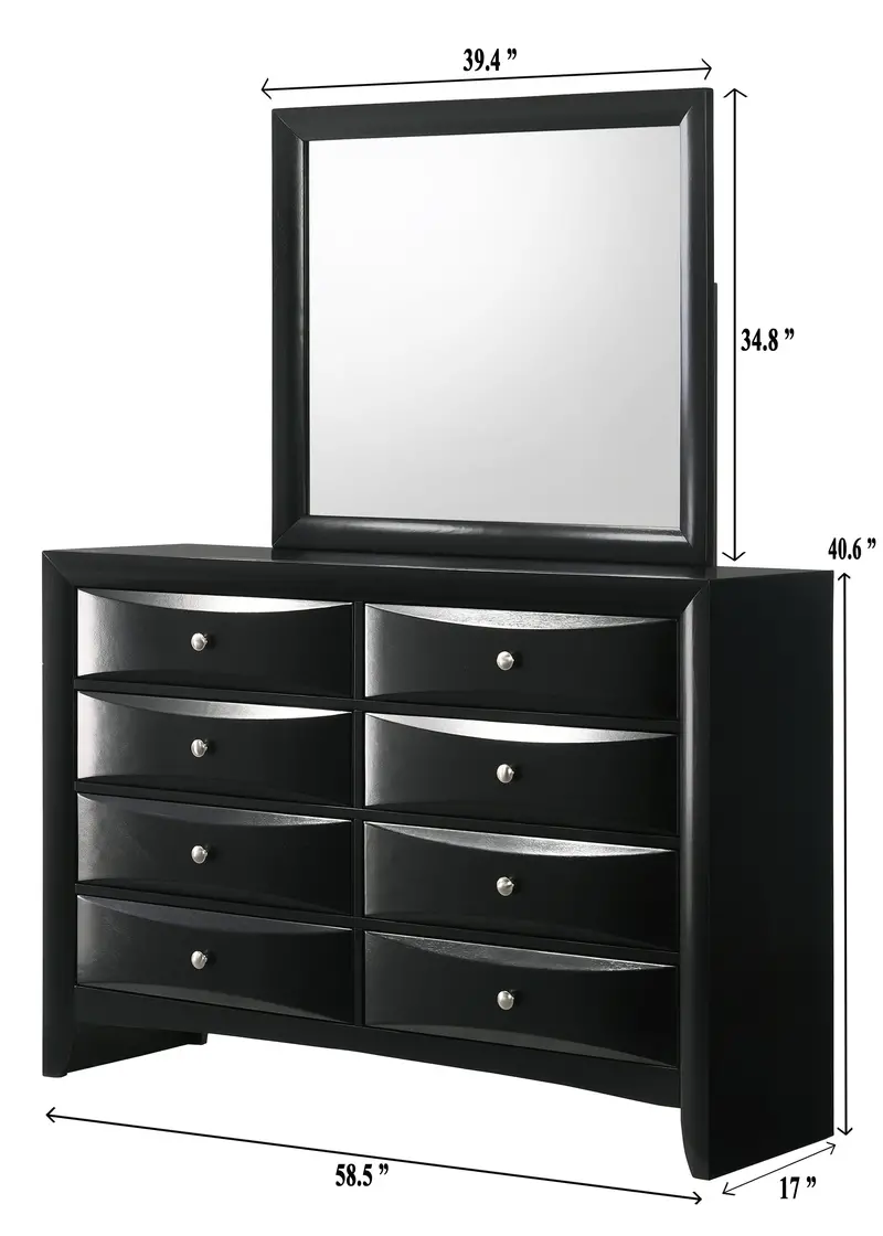 Fallon Black Wood Dresser 1