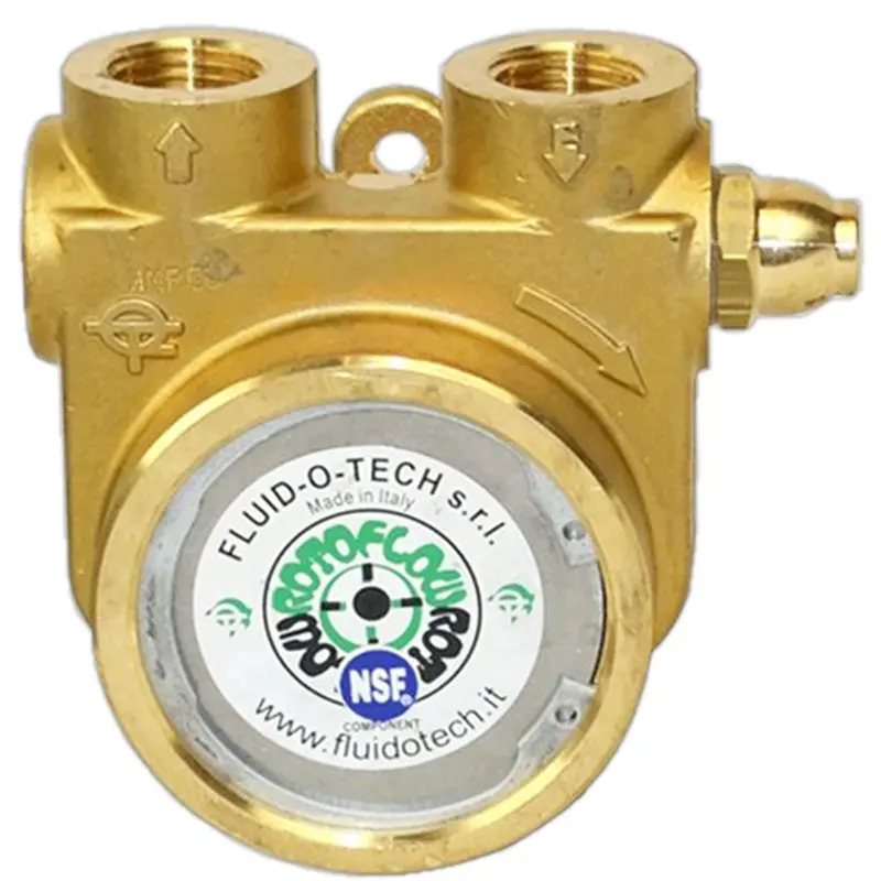 Fluid-O-Tech Lead-Free Brass Rotary Vane Pump – 190 Gph, 1/2 Inch Npt Ports, Brass Key Included 1