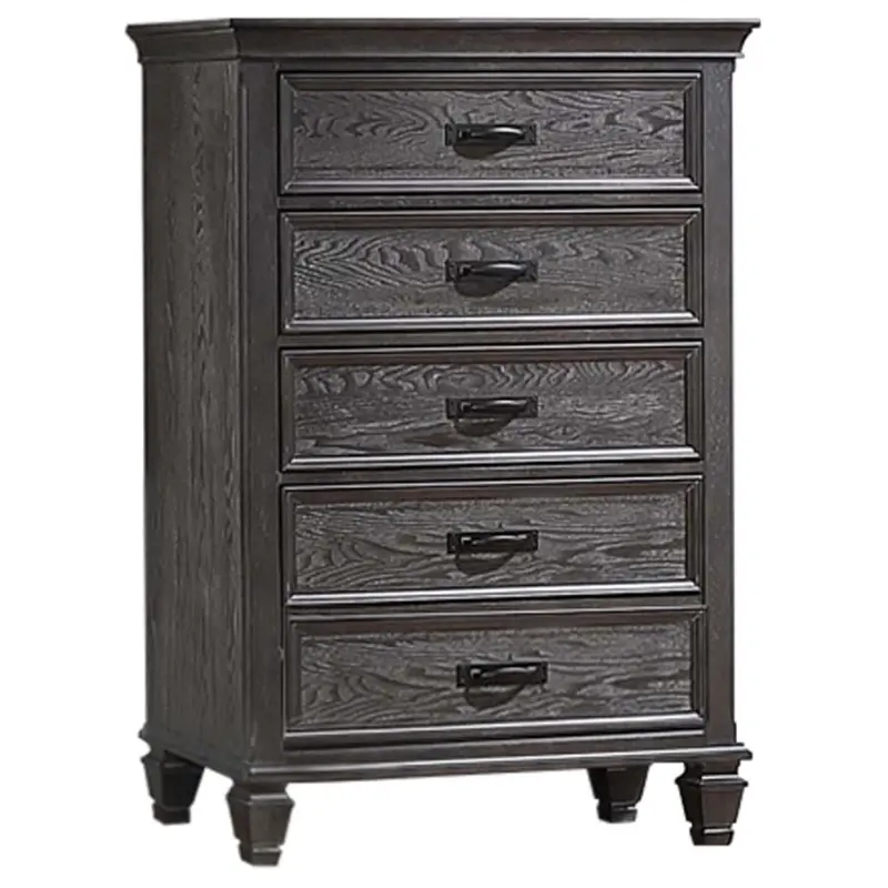 Franco Weathered Sage 5-Drawer Chest 1