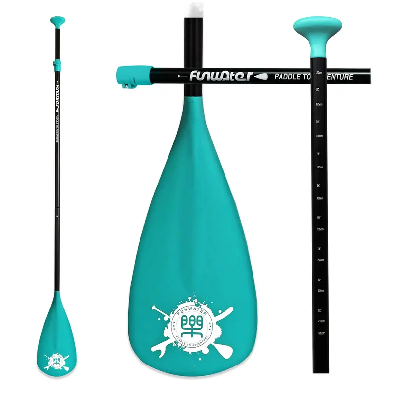 Funwater Black Lever-Adjust Single-Blade Sup Paddle 1
