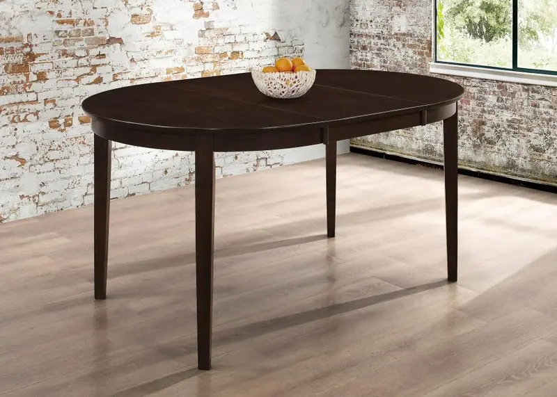 Gabriel Oval Cappuccino-Finished Dining Table 1