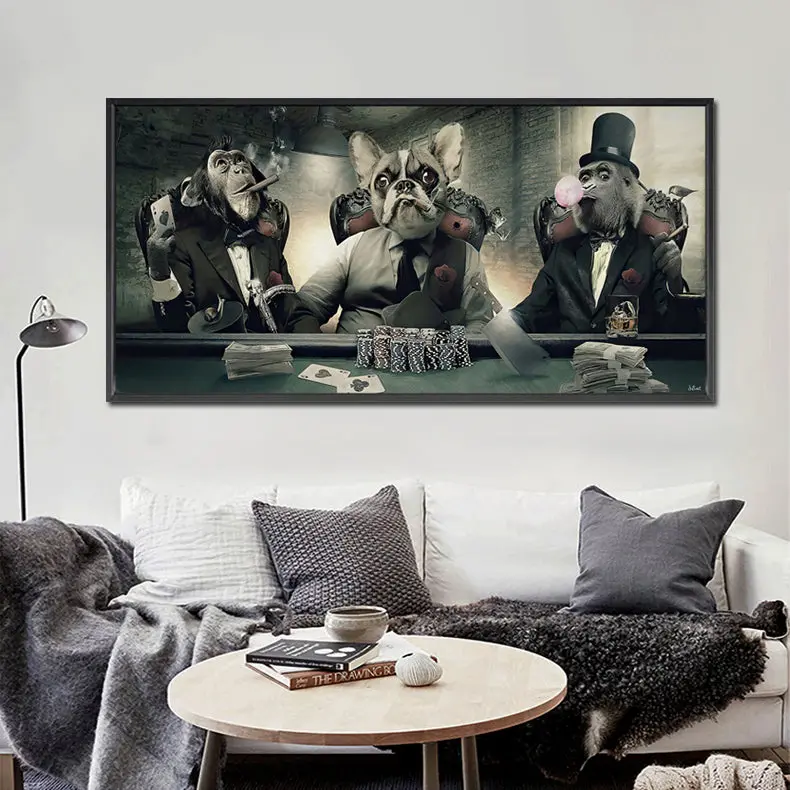 Gangster-Themed Framed Canvas Wall Art – 100 Cm × 50 Cm Statement Print 1