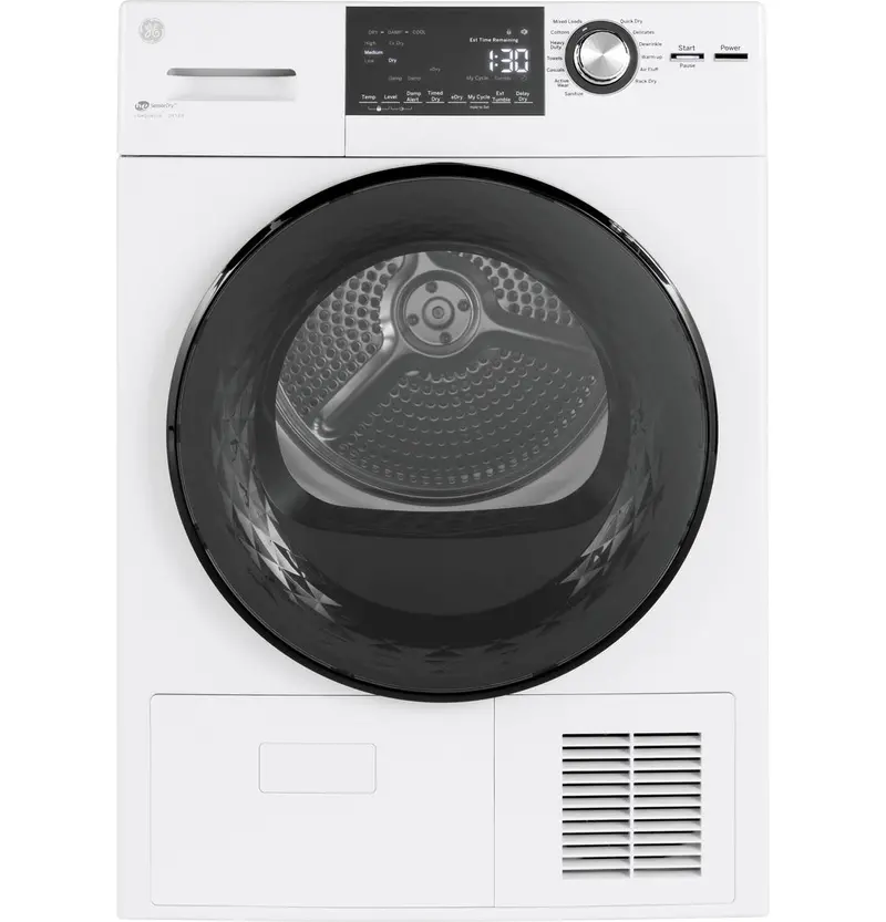 Ge 24-Inch 4.1 Cu. Ft. Ventless Condenser Electric Dryer – Stainless Steel Drum 1