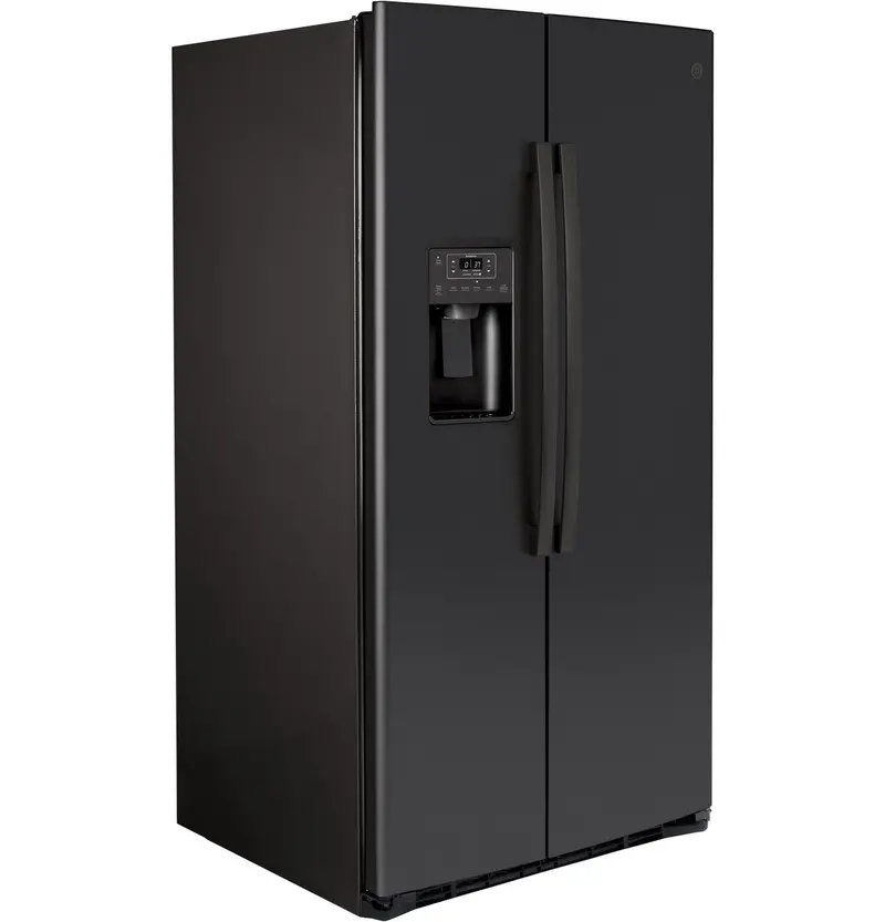 Ge 25.1 Cu. Ft. Black Side-By-Side Refrigerator 1