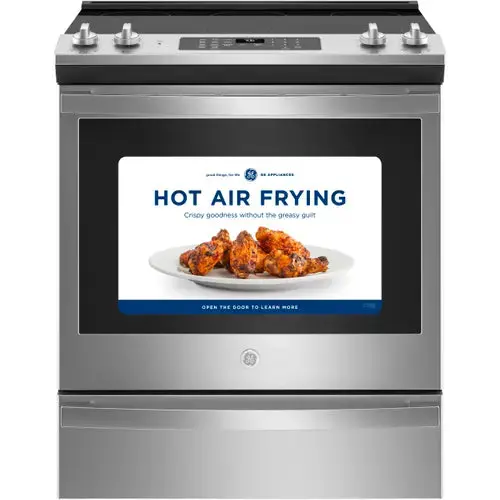Ge® 30-Inch Slide-In Electric Convection Range – Air Fry & No-Preheat Function 1