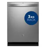Ge® Fingerprint-Resistant Stainless Steel Dishwasher With Sanitize Cycle And Top Control 1