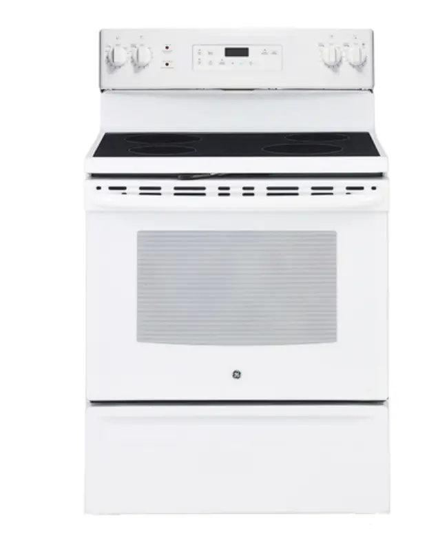 Ge Jcb630Dkww 30-Inch White Electric Freestanding Range With Storage Drawer 1