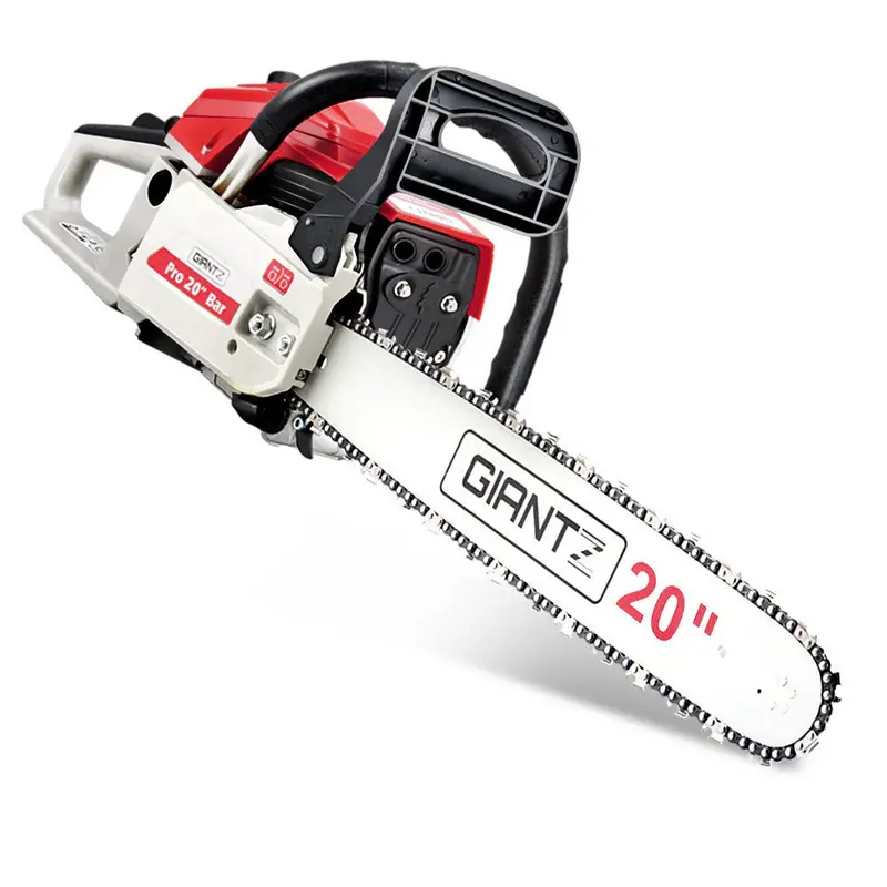 Giantz 58Cc Red & White Commercial Petrol Chainsaw – Heavy-Duty E-Start Timber Saw 1