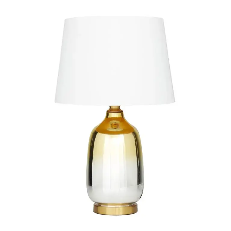 Glamorous Gold Glass Table Lamp (16" X 16" X 26") 1