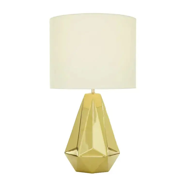 Gold-Finished Ceramic Table Lamp 1