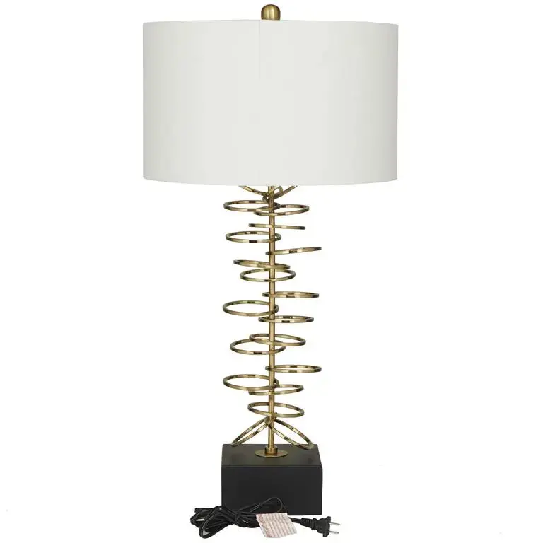 Gold Metal Contemporary Accent Lamp 1