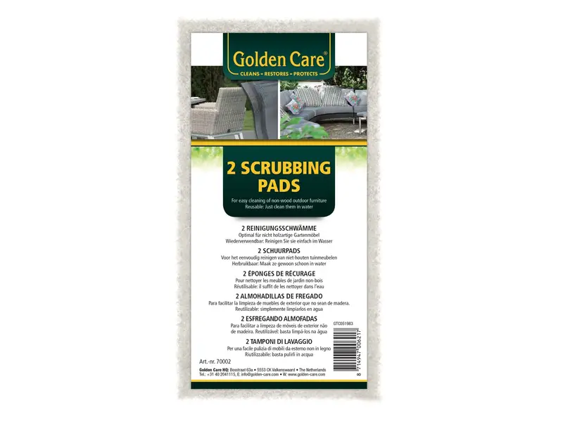 Golden Care White Scrubbing Pads (2-Pack) 1