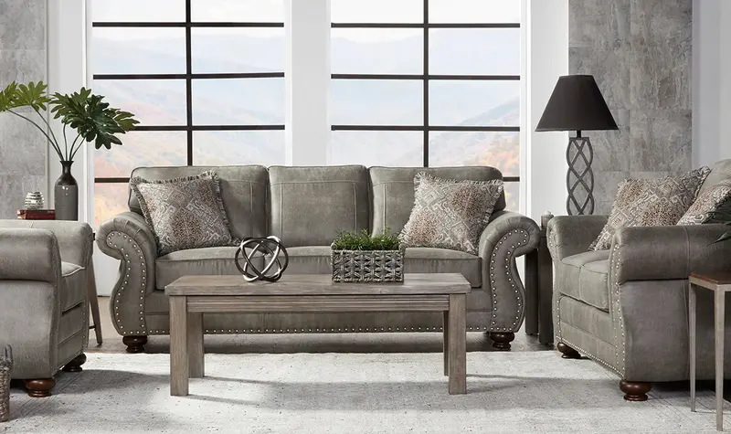 Goliath Mica Leather Sectional | Sku 17450 1
