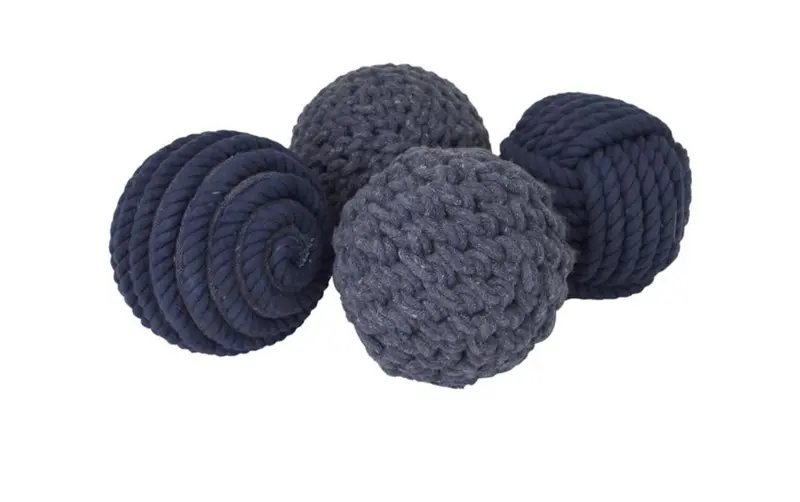 Handcrafted Blue Cotton Decorative Orbs & Vase Fillers – Assorted Designs 1
