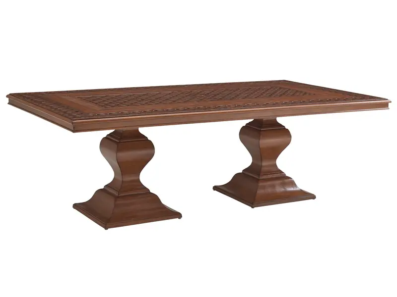 Harbor Isle Rectangular Dining Table With Rustic Finish 1