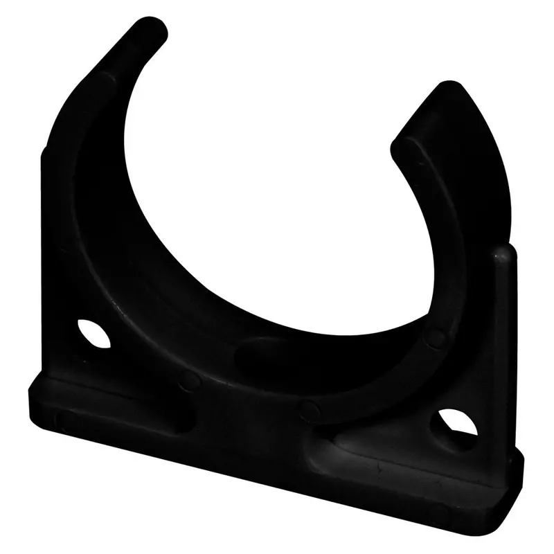 Heavy-Duty Black Mounting Clip – 2.5" Diameter, 2-Hole For 1/4" Tubing 1
