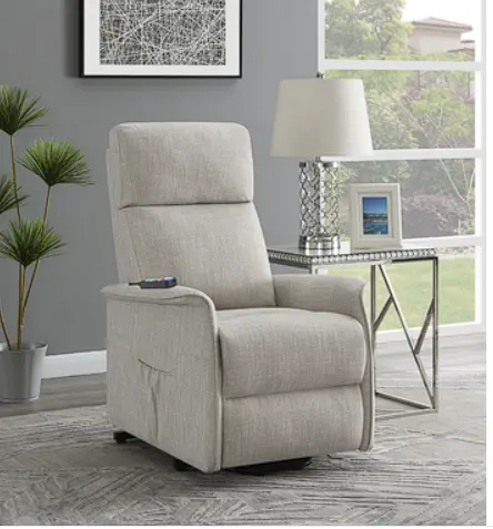 Herrera Beige Power Lift Recliner With Wired Remote Control 1