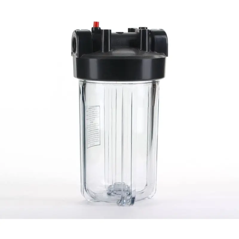 Hf45-10Clbk10Pr 10-Inch Clear Water Filter Housing With Pressure Relief, 1" Inlet/Outlet 1