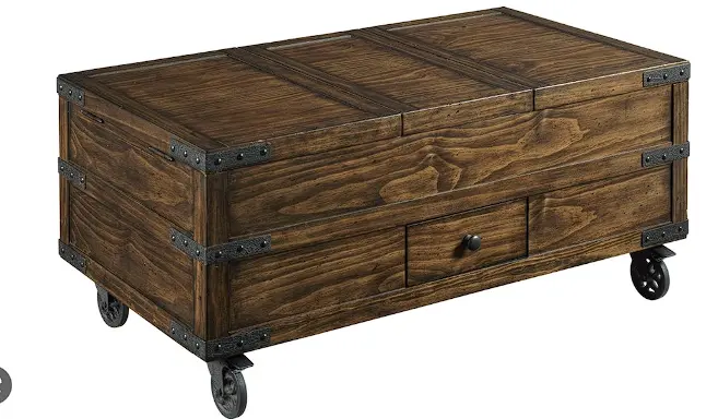 Hidden Treasures Glass-Top Coffee Table 1