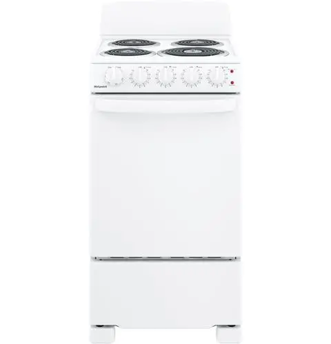 Hotpoint 20-Inch Front-Control Electric Range – Freestanding Cooktop 1