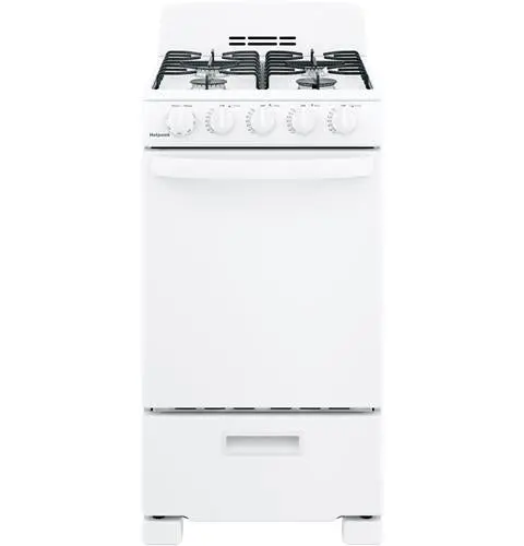 Hotpoint 20-Inch Gas Range – Front-Control, Free-Standing With Sealed Burners 1