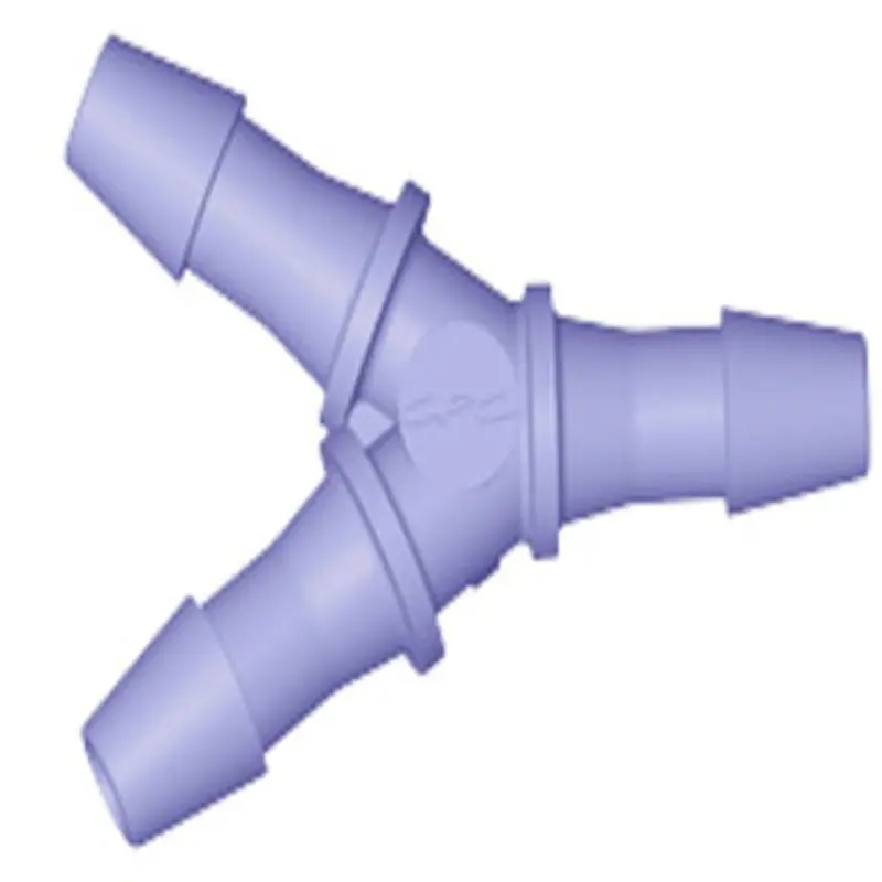 Hy591 Purple-Tint Polycarbonate Y-Fitting – 5/32" Id X 5/32" Id X 5/32" Id 1