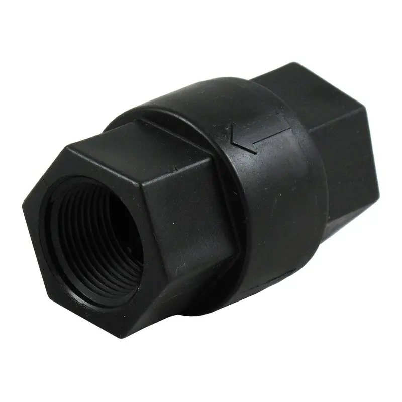 Inline Poppet Check Valve – 3/4" Female Pipe Thread, Polypropylene Body, Buna-N Seal (687 Series) 1