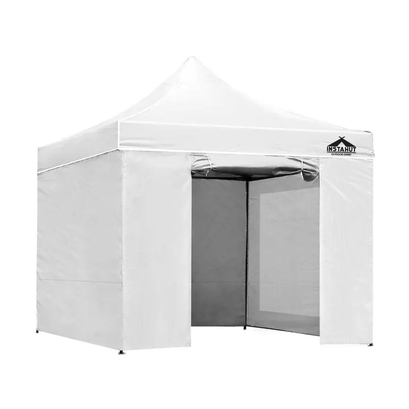Instahut 3X3M Pop-Up White Gazebo – Compact Shade Tent For Patios & Celebrations 1