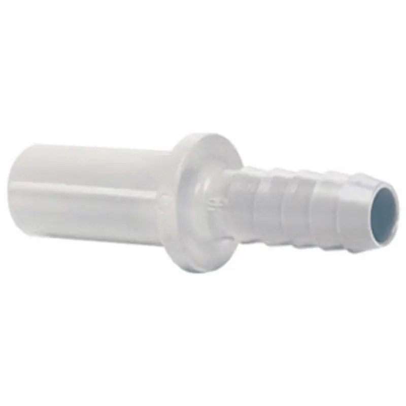John Guest 1/2" Od Tube-To-Hose Stem Fitting – 3/8" Id Barb, Polypropylene 1