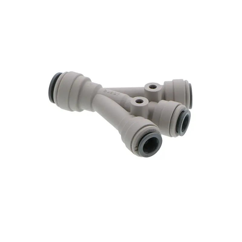 John Guest 1/2" To Dual 3/8" Three-Way Flow Divider 1
