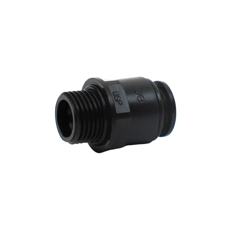 John Guest 6Mm To 1/4" Nptf Black Acetal Male Connector 1